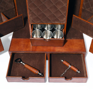 Leather Stirrup Travel Bar Case