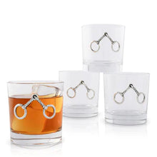 Load image into Gallery viewer, Equestrian Bit Barware set of 4 glasses