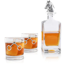 Load image into Gallery viewer, Equestrian Decanter Set w/ pair of glasses