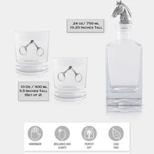 Load image into Gallery viewer, Equestrian Decanter Set w/ pair of glasses