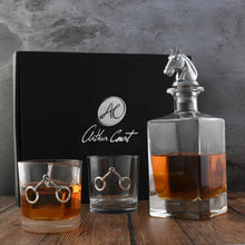 Load image into Gallery viewer, Equestrian Decanter Set w/ pair of glasses