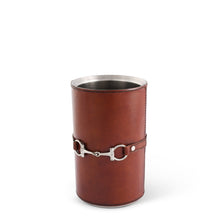 Load image into Gallery viewer, Leather Bit Wine Bottle Chiller ~ Stainless Steel Lined