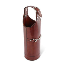 Load image into Gallery viewer, Leather Bit Single Wine Bottle Carrier