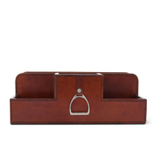 Load image into Gallery viewer, Leather Stirrup Desk Organizer for Office