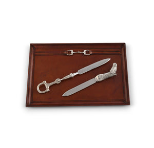 Leather Equestrian Bit Catchall Tray