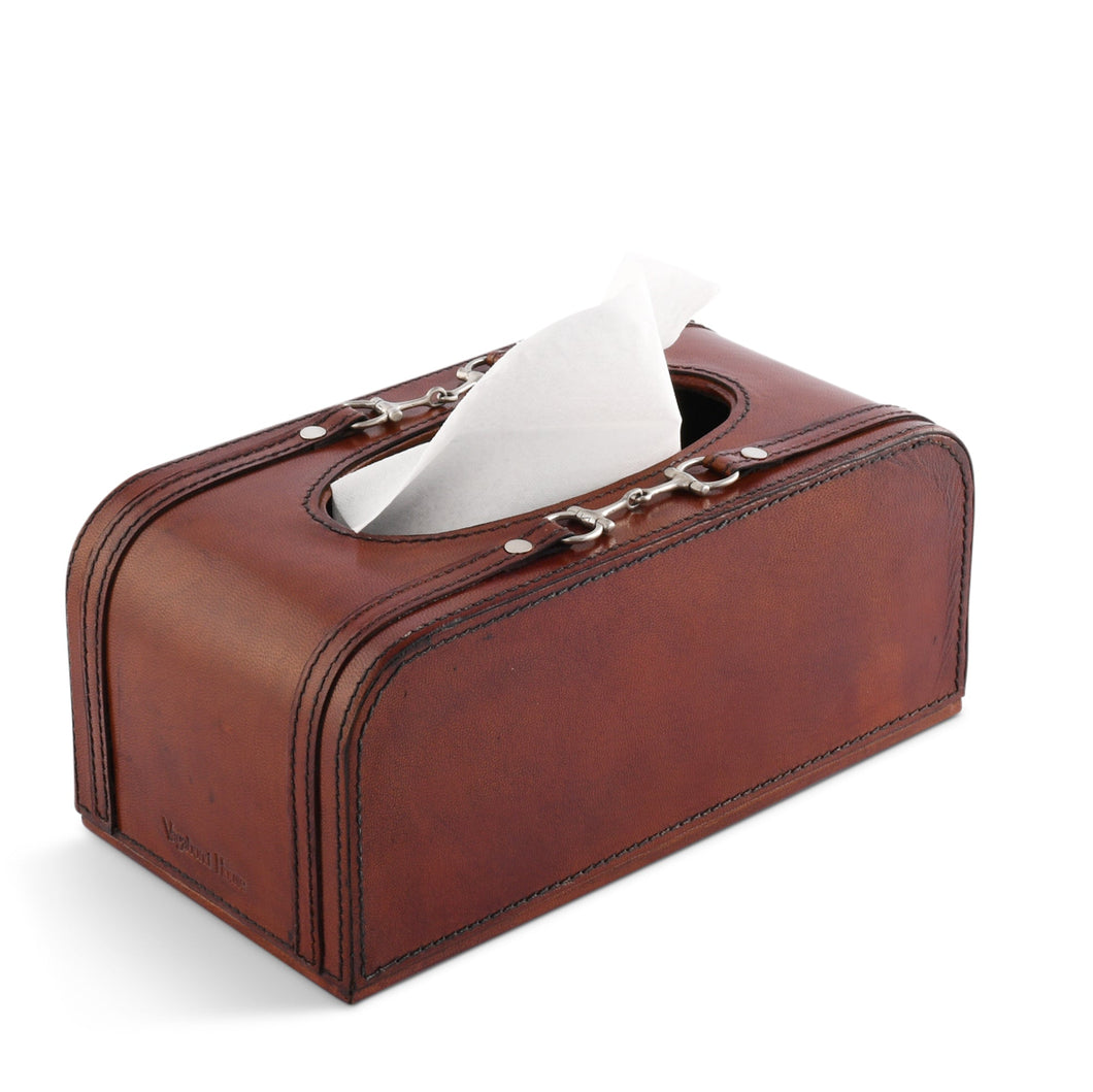 Leather Bit Tissue Box