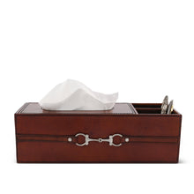 Load image into Gallery viewer, Leather Bit Office Tissue Box &amp; Organizer