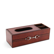 Load image into Gallery viewer, Leather Bit Office Tissue Box &amp; Organizer