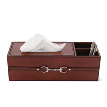 Load image into Gallery viewer, Leather Bit Office Tissue Box &amp; Organizer