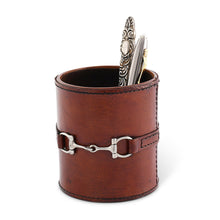 Load image into Gallery viewer, Leather Bit Office Pen Holder