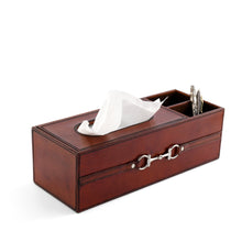 Load image into Gallery viewer, Leather Bit Office Tissue Box &amp; Organizer