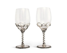 Load image into Gallery viewer, Equestrian  Bit Pair of Wine Glasses Set of 2