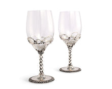 Load image into Gallery viewer, Equestrian  Bit Pair of Wine Glasses Set of 2